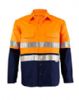 ls two tone hi vis shirt with press stud and 9920