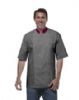 chef jacket short sleeve with snap button closer